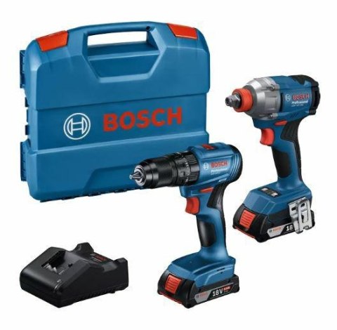 BOSCH ZESTAW COMBO 18V (GDX 18V-285, GSB 185-LI) 2x2,0Ah L-CASE