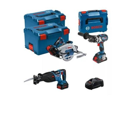 BOSCH ZESTAW COMBO 18V (GSB 18V-110C +GKS 18V-68GC +GSA 18V-28) 1xPC4,0Ah 2xPC5,5Ah ... ...