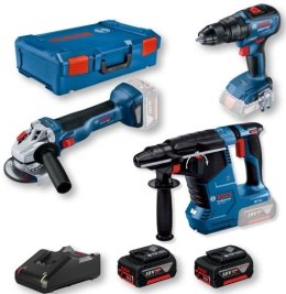 BOSCH ZESTAW COMBO 18V (GSB 18V-50, GWS 18V-10, GBH 187-LI) 2x5,0Ah,XL-BOXX ...