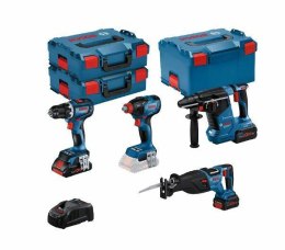 BOSCH ZESTAW COMBO 18V (GSR 18V-90C, GDX 18V-210C, GBH 18V-24C, GSA 18V-28) 1xPC4,0Ah 2xPC5,5Ah ...