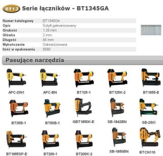 BOSTITCH SZTYFTY BT13 45mm 5M 18GA
