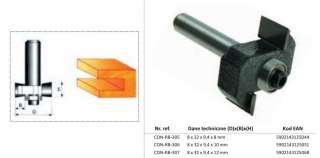 CONDOR FREZ DO DREWNA 8x32x9,4x8mm 305 DO ROWKOWANIA, Z ŁOŻYSKIEM.