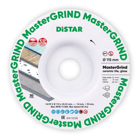 DISTAR TARCZA DIAMENTOWA MASTERGRIND 115 x 1,8 x 10 x 22,23mm