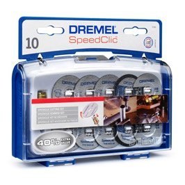 DREMEL ZESTAW DO CIĘCIA SPEED CLIC SC690 TARCZE MET.10szt +TRZPIEŃ