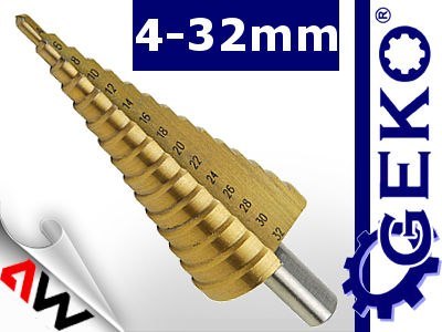GEKO WIERTŁO STOPNIOWE 4-32mm