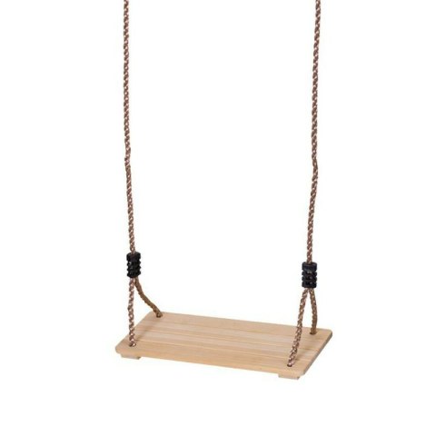 GREENMILL HUŚTAWKA DREWNIANA 40x16x1,2cm 40x16x1,2cm LINA PE 10mm Z REGULACJĄ DŁ. LINY 2x1,8m
