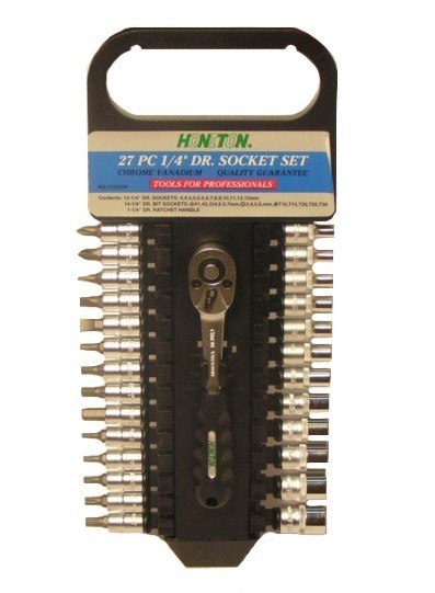 HONITON ZESTAW KLUCZY 27el. 1/4"