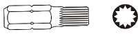 JONNESWAY KOŃCÓWKA SPLINE M14x30mm 6-kąt.10mm