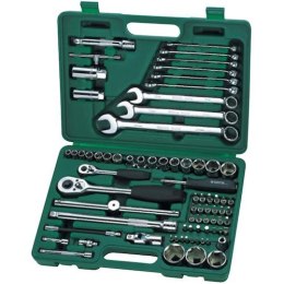 SATA ZESTAW KLUCZY 76cz. 1/4