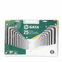SATA ZESTAW KLUCZY IMBUSOWYCH 25el. SASZETKA