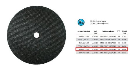TARCZA METAL INCOFLEX 350*3,5*32 .