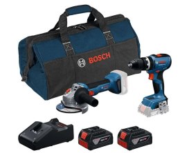 BOSCH ZESTAW COMBO 18V (GSB 18V-65, GWS 18V-8) 2x4,0Ah TORBA