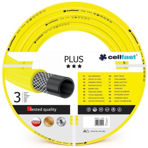 CELLFAST WĄŻ OGRODNICZY PLUS 3/4" 60m PL "C" /NA STOJAK
