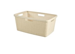 CURVER KOSZ NA PRANIE JUTE 46L /KREMOWY