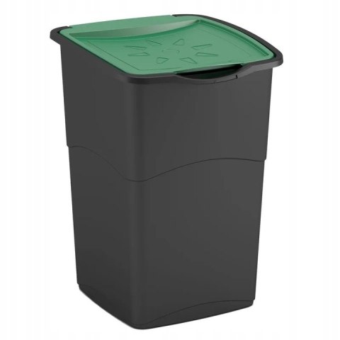 CURVER KOSZ NA ŚMIECI "KORAL BIN" 47L /CZARNY/ ZIELONY