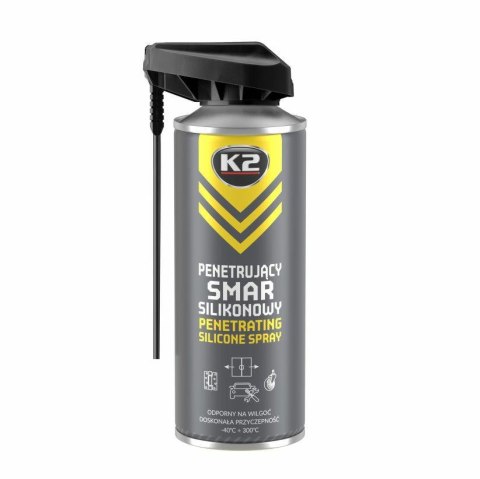 K2 SMAR SILIKONOWY BEZBARWNY DO GUM I PLASTIKÓW 400 ML