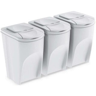 KEDEN KOSZ NA ŚMIECI SORTIBOX 35L SET 3 - POPIELATY.... ..