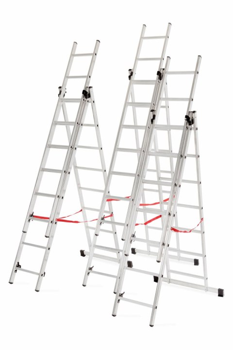 AWTOOLS DRABINA ALUMINIOWA BASIC 3x6 STOPNI 150kg