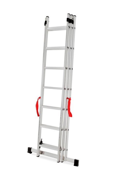 AWTOOLS DRABINA ALUMINIOWA BASIC 3x7 STOPNI 150kg