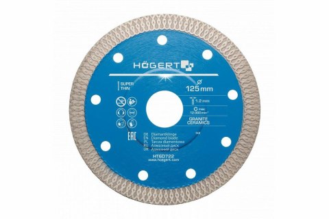 HOGERT TARCZA DIAMENTOWA 125mm DO CERAMIKI