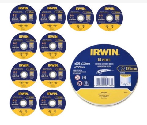 IRWIN TARCZA DO METALU PŁASKA 125mm x 1,2mm x 22,23mm /10szt.