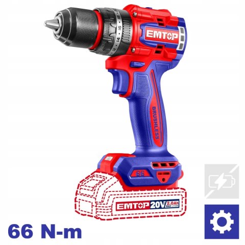 Zestaw Wkrętarka + Zakrętarka aku. Combo 20V ECKL20277E EMTOP