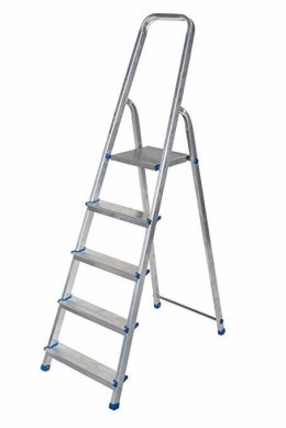 AWTOOLS DRABINA ALUMINIOWA 150kg 5 STOPNI WOLNOSTOJĄCA