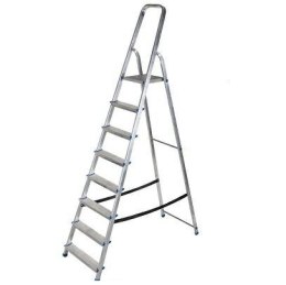 AWTOOLS DRABINA ALUMINIOWA 150kg 8 STOPNI WOLNOSTOJĄCA