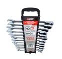 AWTOOLS KLUCZE PŁASKO-OCZKOWE Z GRZECHOTKĄ KOMPLET 12 szt. 8-19 mmZ PRZEŁĄCZNIKIEM
