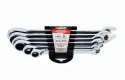 AWTOOLS KLUCZE PŁASKO-OCZKOWE Z GRZECHOTKĄ KOMPLET 6 szt. 8-19mm Z PRZEŁĄCZNIKIEM