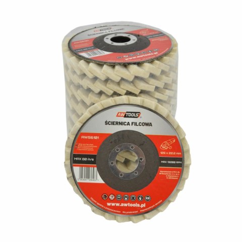 AWTOOLS ŚCIERNICA FILCOWA 125mm AWTOOLS ŚCIERNICA FILCOWA 125mm