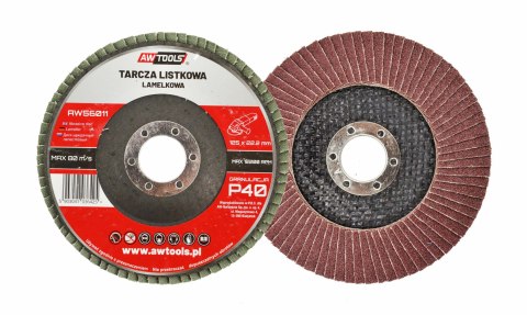 AWTOOLS ŚCIERNICA LISTKOWA 125mm P 60