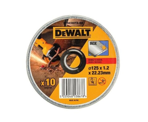 DEWALT TARCZA DO CIĘCIA METALU 125 x 1,2 x 22,2mm 10sztuk INOX DEWALT TARCZA DO CIĘCIA METALU 125 x 1,2 x 22,2mm 10sztuk INOX