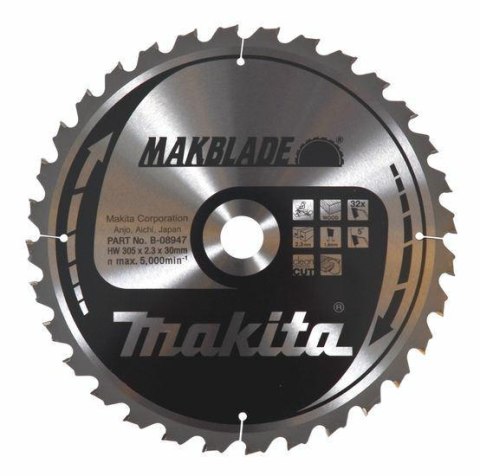 MAKITA PIŁA TARCZOWA 350x30x32Z >>>B-32742 MAKITA PIŁA TARCZOWA 350x30x32Z >>>B-32742