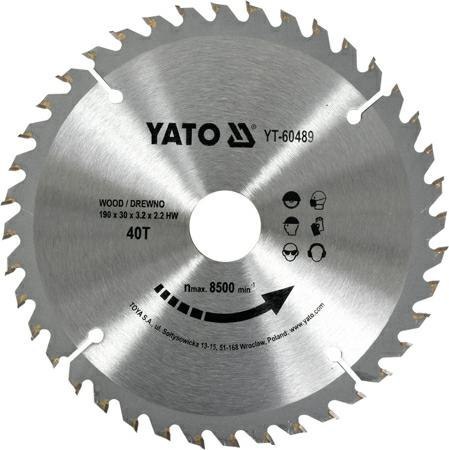 YATO PIŁA TARCZ.WID. 190*40*30 60489 YATO PIŁA TARCZ.WID. 190*40*30 60489
