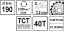 YATO PIŁA TARCZ.WID. 190*40*30 60489
