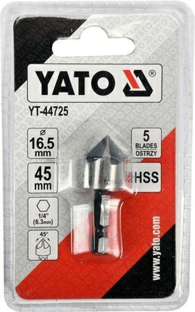 YATO POGŁĘBIACZ DO METALU 16,5mm HEX YATO POGŁĘBIACZ DO METALU 16,5mm HEX