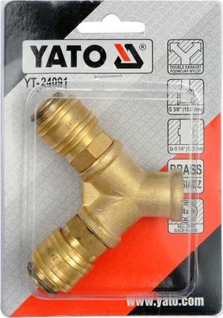 YATO ROZGAŁĘŹNIK MOSIĘŻNY ZE ZŁĄCZKAMI GWINT WEW G3/8" YATO ROZGAŁĘŹNIK MOSIĘŻNY ZE ZŁĄCZKAMI GWINT WEW G3/8"