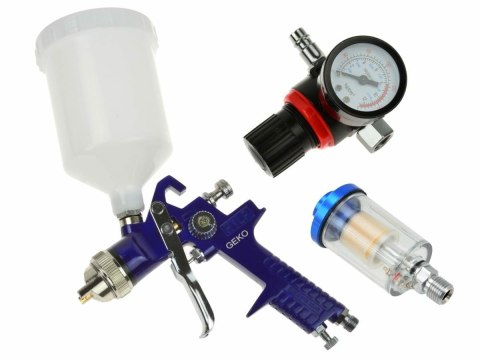 GEKO PISTOLET LAK HVLP 1,4mm + REDUKTOR I ODWADNIACZ /