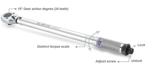 KING TONY KLUCZ DYNAMOMETRYCZNY 1/4" 5- 25Nm