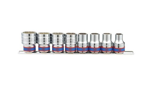 KING TONY ZESTAW NASADEK 1/2" 8cz. KRÓTKIE 12K. 10, 12, 13, 14, 17, 19, 21, 22 mm.