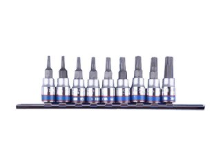 KING TONY ZESTAW NASADEK TORX 1/4" 9cz. 2033 T8-T40 .