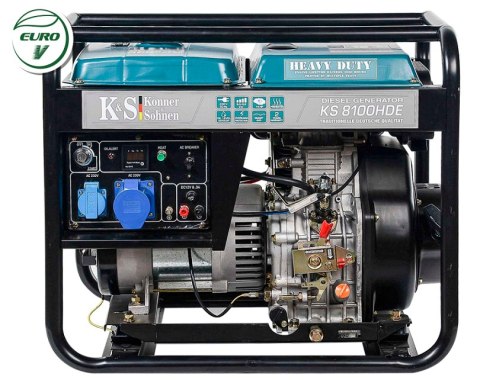 KS GENERATOR DIESEL KS 8100HDE (EURO V) 6,0kW 230V, ROZRUCH ELEKTRYCZNY