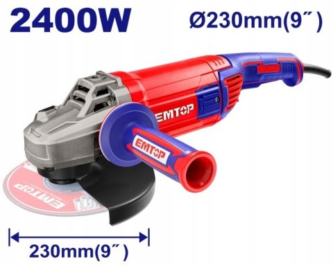 Szlifierka kątowa 230mm 2400W EMTOP
