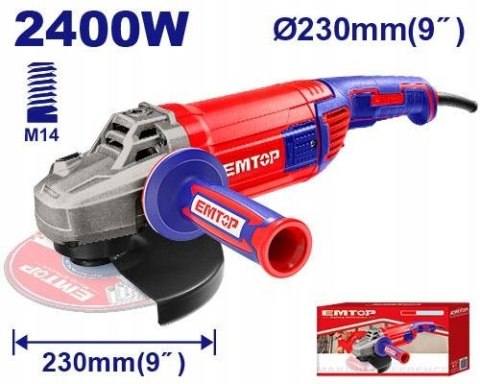 Szlifierka kątowa 230mm 2400W EMTOP