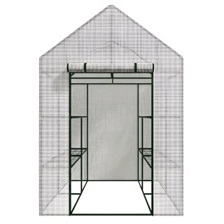 AWTOOLS SZKLARNIA OGRODOWA BIAŁA 143x143x195cm