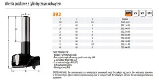 CMT WIERTŁO PUSZKOWE HW RH D=15 L=60 S=8 .