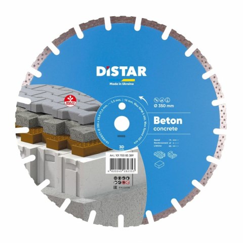 DISTAR TARCZA DIAMENTOWA BETON 350 x 3,5/2,5 x 25,4mm