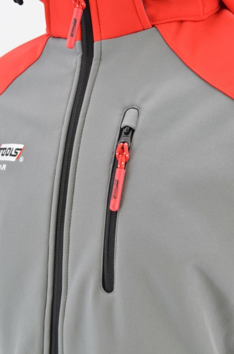 AWTOOLS KURTKA SOFTSHELL BLUZA T4/ CZERWONO-SZARA/ M
