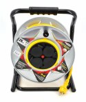 AWTOOLS PRZEDŁUŻACZ BĘBEN METALOWY ŻÓŁTY HEAVY DUTY 40m 3x2,5 mm 16A / 3680W / IP44 NEOPREN